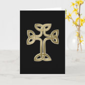 ケルトの十字結び カード (黄色い花)