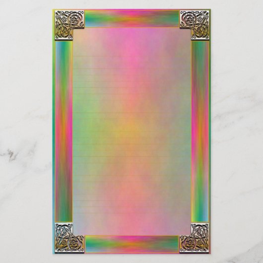 「ケルトの四隅」が並素晴らしんだ文房具 便箋 (正面)