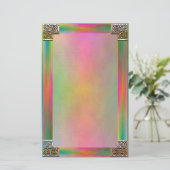 「ケルトの四隅」が並素晴らしんだ文房具 便箋 (スタンド正面)