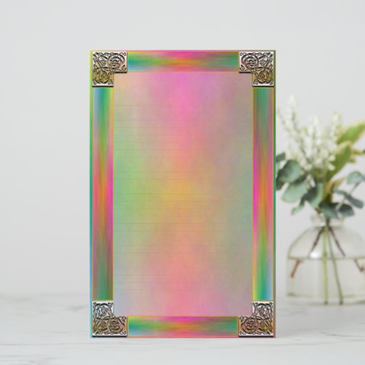 「ケルトの四隅」が並素晴らしんだ文房具 便箋 (スタンド正面)