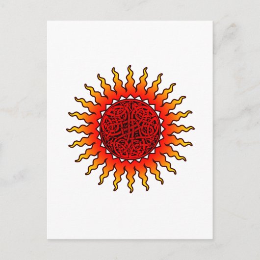 ケルトの太陽 1 枚のポストカード ポストカード (正面)