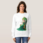 ケルトの幸運の女神 – 聖パトリックの日のファンタジー スウェットシャツ (正面フル)
