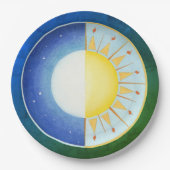 ケルトの彼岸の太陽と月の紙プレート ペーパープレート (正面)