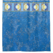 ケルトの彼岸の太陽と月 シャワーカーテン (正面)