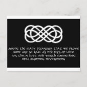 ケルトの恋の結び目と詩 ポストカード (正面)