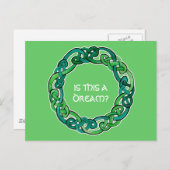 ケルトの明快な夢の現実チェック ポストカード (正面/裏面)