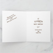 ケルトの月光キツネパーソナライズされたエンチャントキツネ カード (内部)