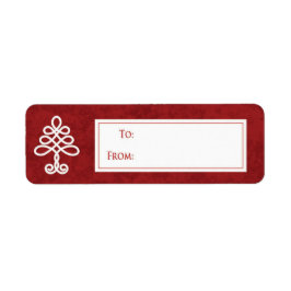 ケルトの木のクリスマスの贈り物シール ラベル