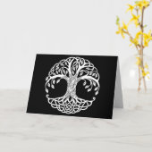 ケルトの木のグリーティングカード カード (黄色い花)