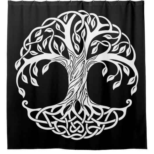 ケルトの木のシャワーカーテン シャワーカーテン (正面)