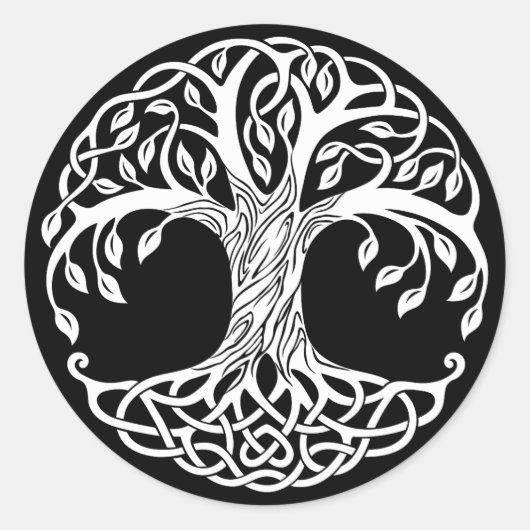 ケルトの木のシール ラウンドシール (正面)