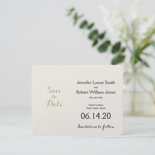 ケルトの木の命の金ゴールド結婚式が日付を救う セーブザデート (スタンド正面)