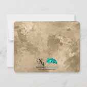 ケルトの木の命の金ゴールド結婚式が日付を救う セーブザデート (裏面)