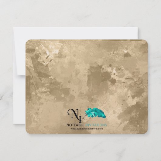 ケルトの木の命の金ゴールド結婚式が日付を救う セーブザデート (裏面)