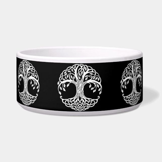 ケルトの木の猫のフード ボウル (正面)
