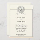 ケルトの木の生命結婚式招待状 招待状 (正面/裏面)