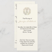 ケルトの木の生命金ゴールド結婚式 プログラム (正面/裏面)