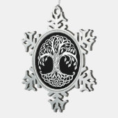 ケルトの木オーナメント スノーフレークピューターオーナメント (右)