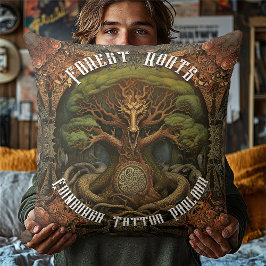 ケルトの木ドラゴン – AI Art生成タトゥーアート クッション