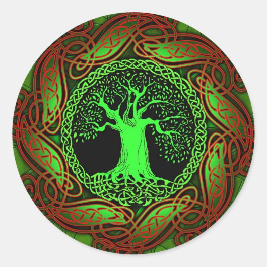 ケルトの木（照光版） ラウンドシール (正面)