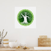 ケルトの木(緑) ポスター (キッチン)