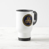 ケルトの渦巻き旋回 トラベルマグ (正面右)