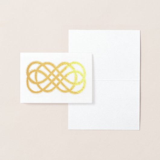 ケルトの無限の結び目 - 内側が空白 箔カード (ディスプレー)