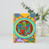 ケルトの照明 – 翼のあるライオン ポストカード (スタンド正面)