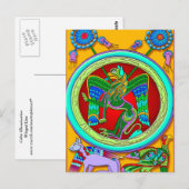 ケルトの照明 – 翼のあるライオン ポストカード (正面/裏面)