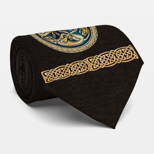 ケルトの狼結び糸細工トリドアネックタイ ネクタイ (ロール)