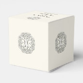 ケルトの生命の木の結婚式の引き出物箱 フェイバーボックス (裏面サイド)