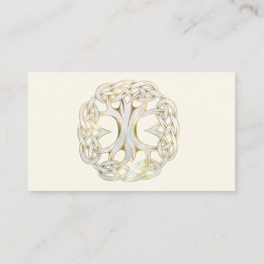 ケルトの生命の木の金ゴールド結婚の座席表 プレイスカード (裏面)