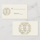 ケルトの生命の木の金ゴールド結婚の座席表 プレイスカード (正面/裏面)