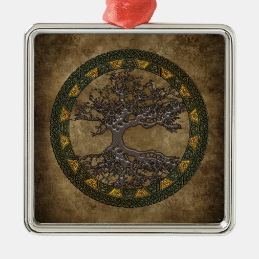 ケルトの生命の木 メタルオーナメント (正面)