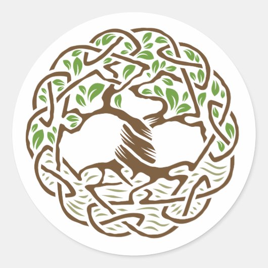 ケルトの生命の木 ラウンドシール (正面)
