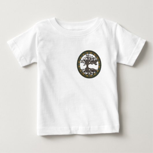 ケルトの生命の木[Yggdrasil] ベビーTシャツ (正面)