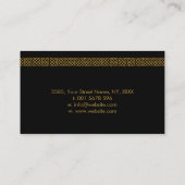 ケルトの生命の木 – Yggdrasil - Emerald Green 名刺 (裏面)