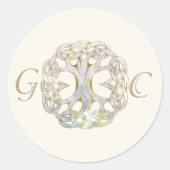 ケルトの生命結婚の木の封筒用シール ラウンドシール (正面)