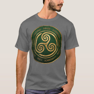 ケルトの神々と神は古代トリスケリオンのシンボル Tシャツ