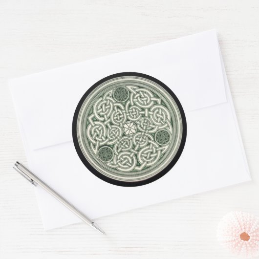 ケルトの神聖な結び目、永遠ケルト結び目模様 ラウンドシール (封筒)