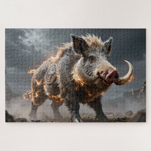 ケルトの精霊動物イノシシジグソーパズル ジグソーパズル (横)