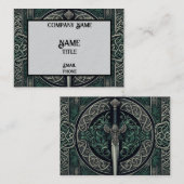 ケルトの緑と銀剣 名刺 (正面/裏面)