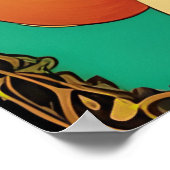 ケルトの花冠の女性 ポスター (角)