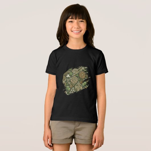 ケルトの花開き トライブレンドＴシャツ (正面全面)