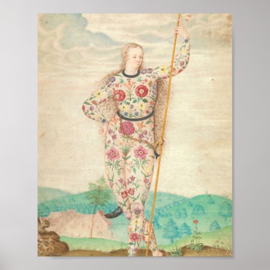 ケルトの若い入れ墨をした戦士の娘ジャック ポスター (正面)