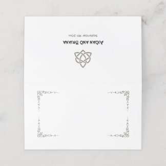 ケルトの記号と空白の葉 プレイスカード