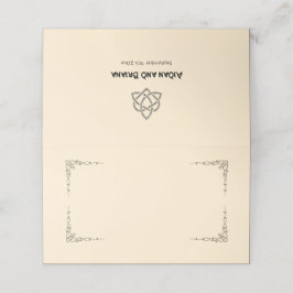 ケルトの記号と空白の葉 プレイスカード