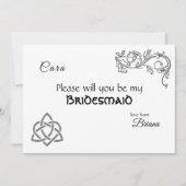 ケルトの記号と葉 招待状 (正面)