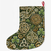 ケルトの開花 ラージクリスマスストッキング (裏面)