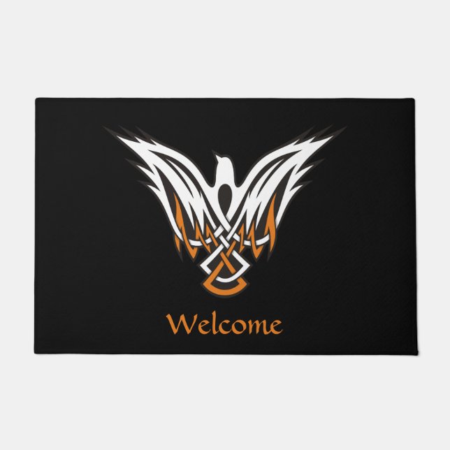 ケルトの鳥の書式 ドアマット (正面)